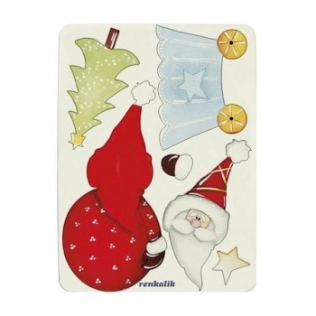 SWEET WOOD BABBO NATALE CON ALBERO A5 - Forme Pretagliate - Renkalik