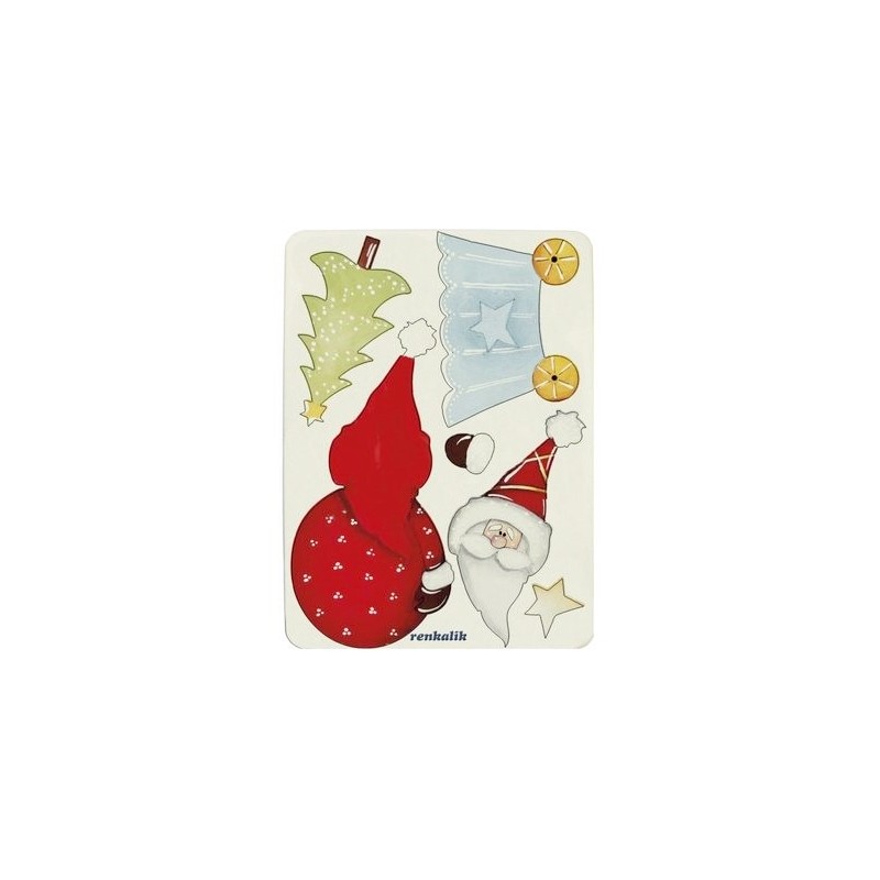 SWEET WOOD BABBO NATALE CON ALBERO A5 - Forme Pretagliate - Renkalik