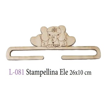 Stampellina Elefantino Metro Ele Idee per Creare - Gruccia in Legno L-081