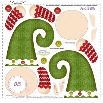 Pannello MINI Ps-013 Elfo Idee Per Creare 25x25cm Natale