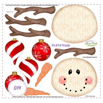 Pannello MINI Ps-014 Frosty Idee Per Creare 25x25cm Pupazzo di Neve