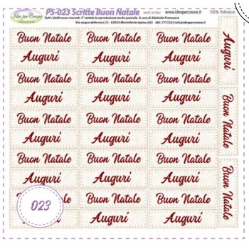 Pannello MINI Ps-023 Scritte Buon Natale e Auguri 25x25cm