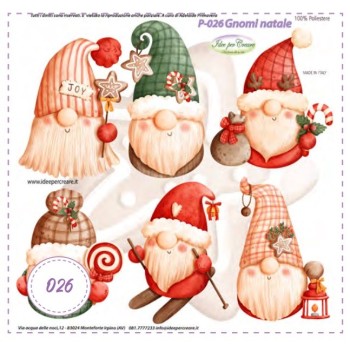 Pannello MINI Ps-026 Gnomi Natale Idee Per Creare 25x25cm