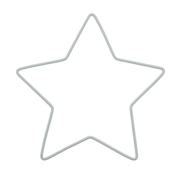 Stella di Metallo Bianco - 30cm