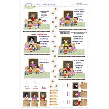Pannello W La Maestra - Idee per Creare - P-201 Pannello Targhette Maestre