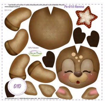 Pannello Renna MINI Ps-010 Idee Per Creare 25x25cm Natale