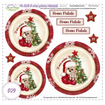 Pannello Sfere IL MIO PRIMO NATALE Ps-029 Idee Per Creare 25x25cm Natale