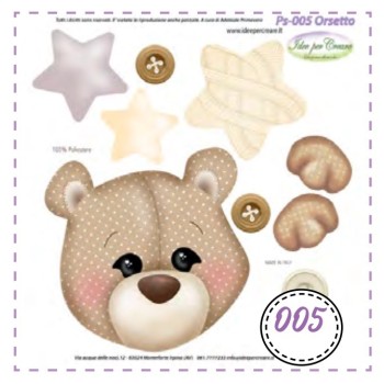 Pannello Orsetto MINI Ps-005 Idee Per Creare 25x25cm Orso Baby