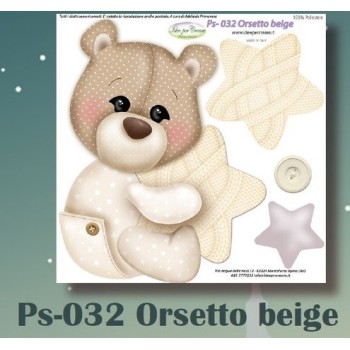 Pannello Orsetto Beige MINI Ps-032 Idee Per Creare 25x25cm