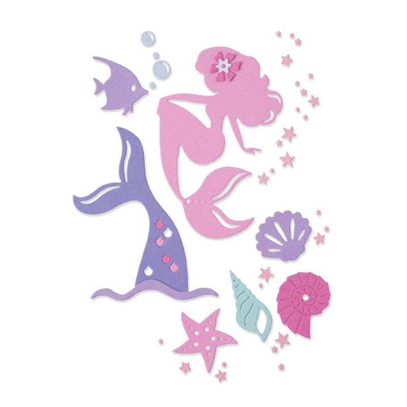 Fustella Sirenetta - Sizzix Thinlits Die Set 10PK - Make Waves 665314