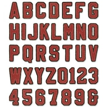 Fustella Alfabeto + Numeri Sizzix Thinlits Die Set 37Pezzi - Alphanumeric Varsity by Tim Holtz 665437