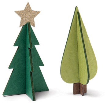 Fustella Abete Alberi di Natale Sizzix Bigz Die - Tree Ornaments 665962