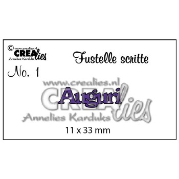 Fustella "Auguri" - Crealies - Fustella testo CLFS01