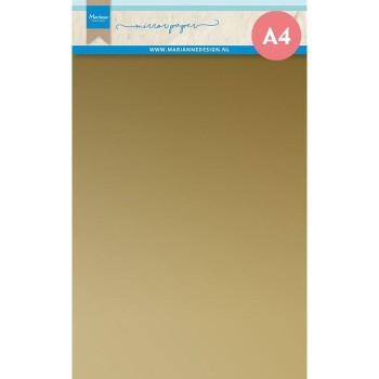 Cartoncino Specchio Oro - 5 pezzi formato A4 200g Marianne Design
