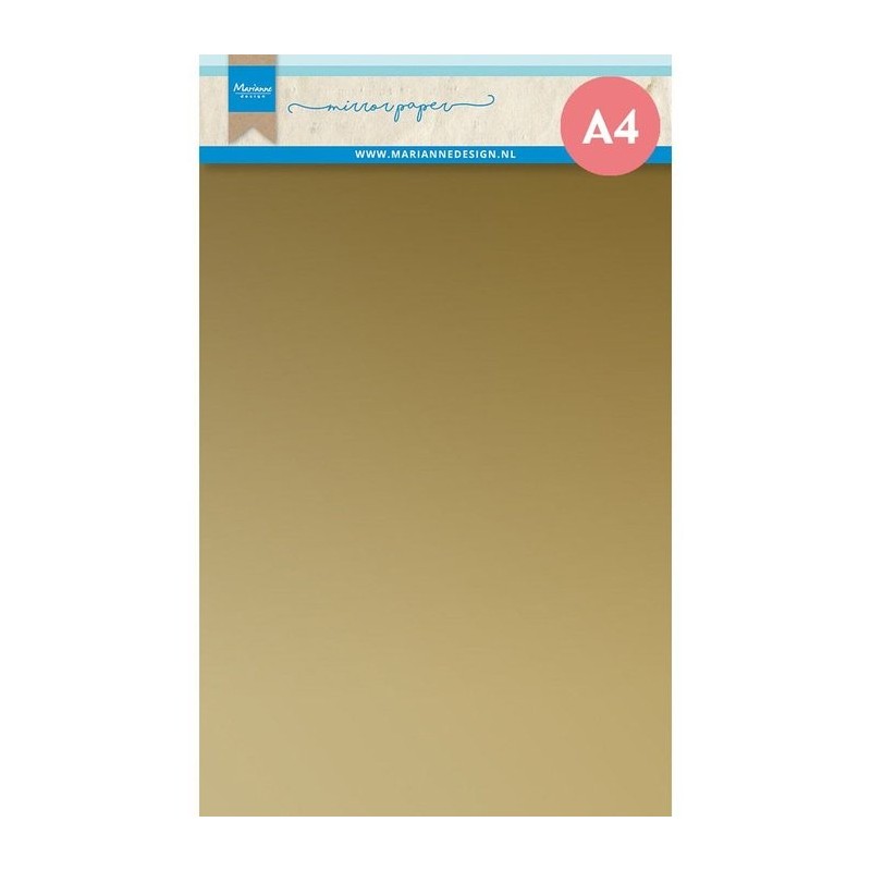 Cartoncino Specchio Oro - 5 pezzi formato A4 200g Marianne Design