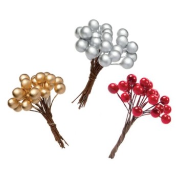 Bacche Decorative Rosse, Argento, Oro - Botanica