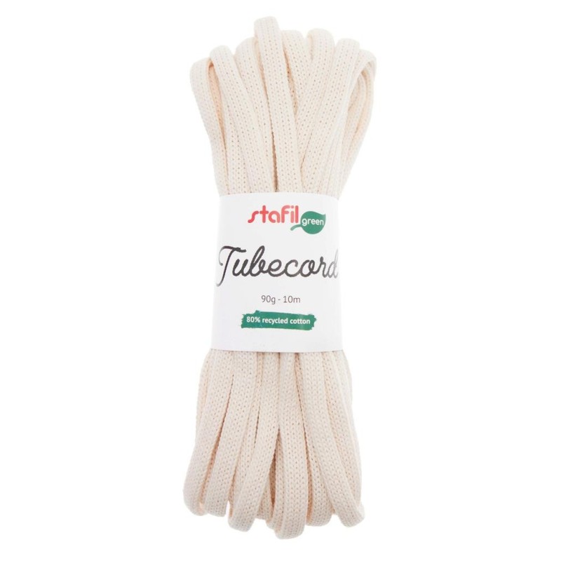 Cordoncino Tubolare TUBECORD Tricotin colore crema 10metri