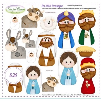 Pannello Presepe MINI Ps-036 Idee Per Creare 25x25cm Natale