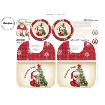 Pannello Bavaglini Natale Microfibra - Idee per Creare Mm-001 Il Mio Primo Natale