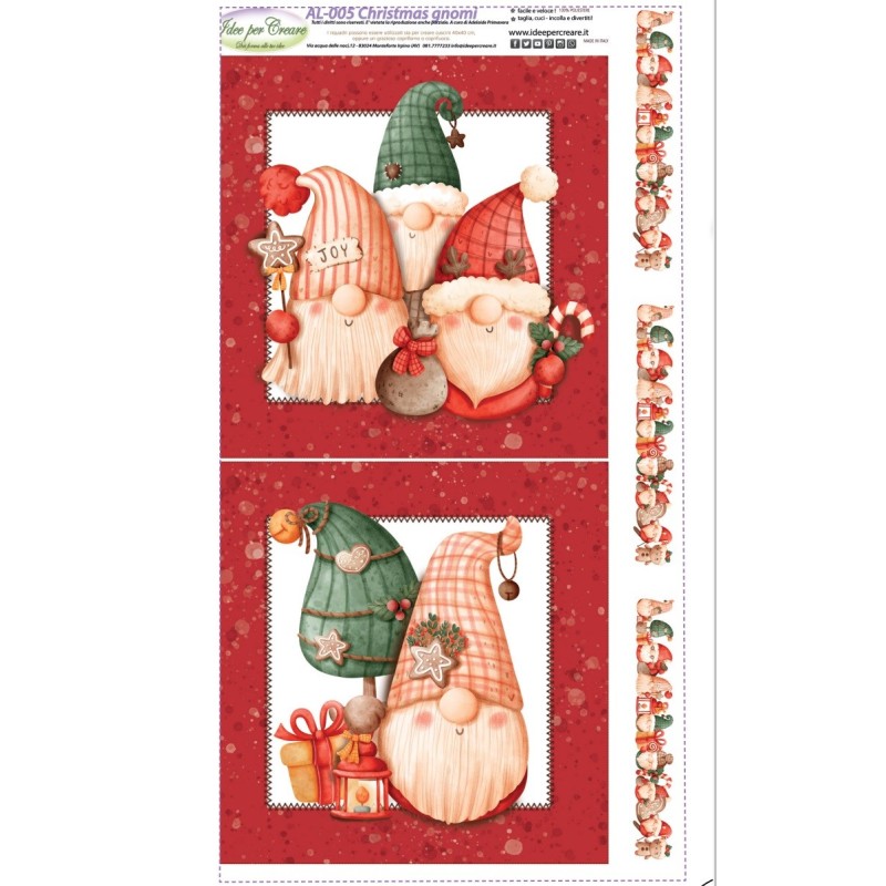 Pannello Cuscini Gnomi - Idee per Creare - Christmas Gnomi AL-005