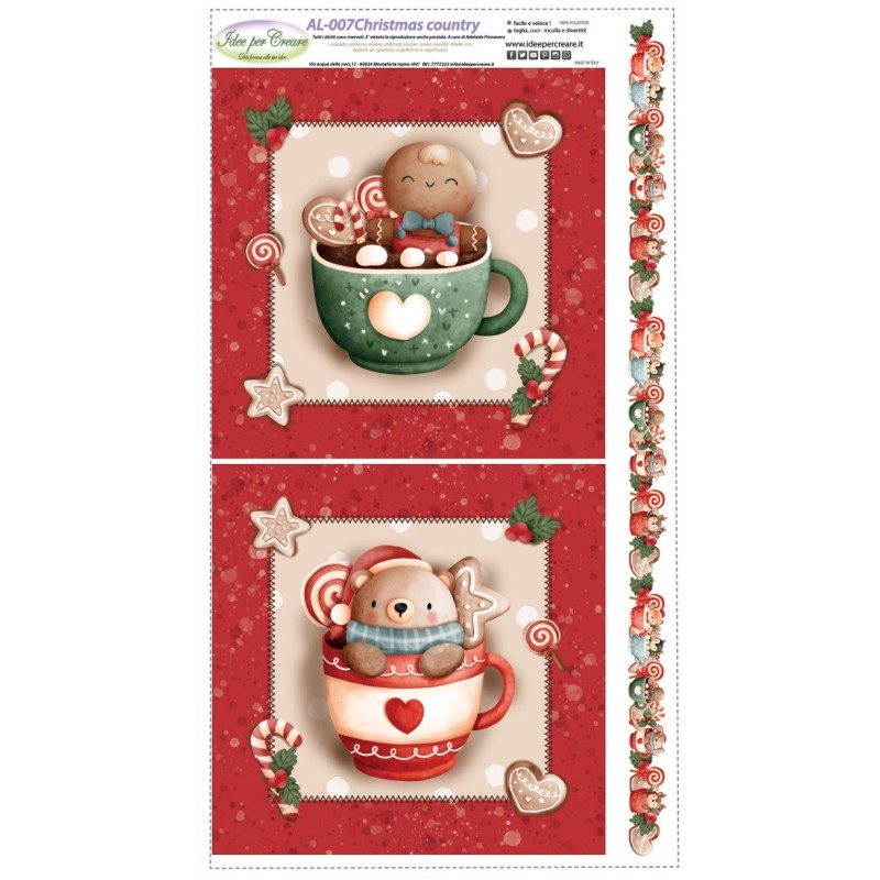 Pannello Cuscini Country - Idee per Creare - Christmas Country AL-007