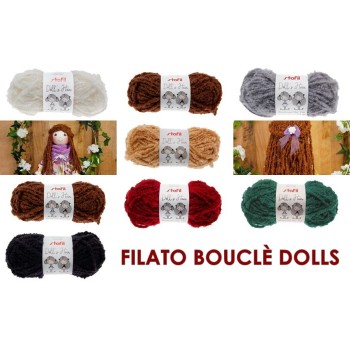 Lana FILATO BOUCLÈ DOLLS - Stafil Capelli per Bambole 25g - 23m