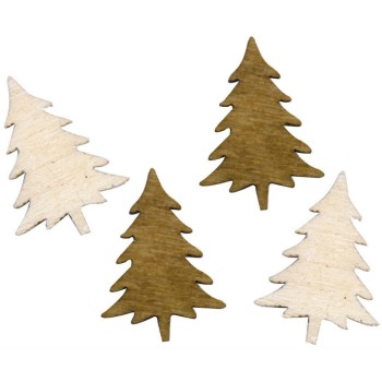 Alberi in Legno - 20 Alberelli 2cm