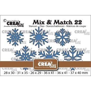 Fustella Fiocchi di Neve Crealies • Mix & Match Snowflakes 6 fiocchi di neve