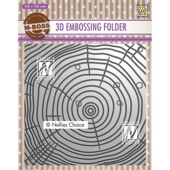 Embossing Effetto Legno - Nellie Snellen • 3D Embossing Folder Growth-Rings Tronco