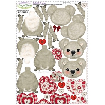 Pannello Koala P-267 Idee per Creare Koala Innamorati San Valentino