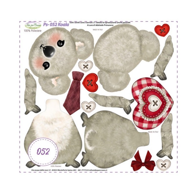 Pannello Koala Cucciolo Ps-052 Idee Per Creare 25x25cm San Valentino