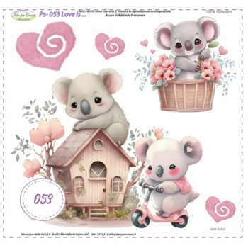 Pannello Koala Love Is... Ps-053 Idee Per Creare 25x25cm San Valentino