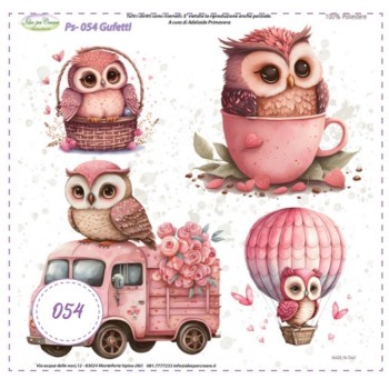 Pannello Gufetti Ps-054 Idee Per Creare 25x25cm San Valentino