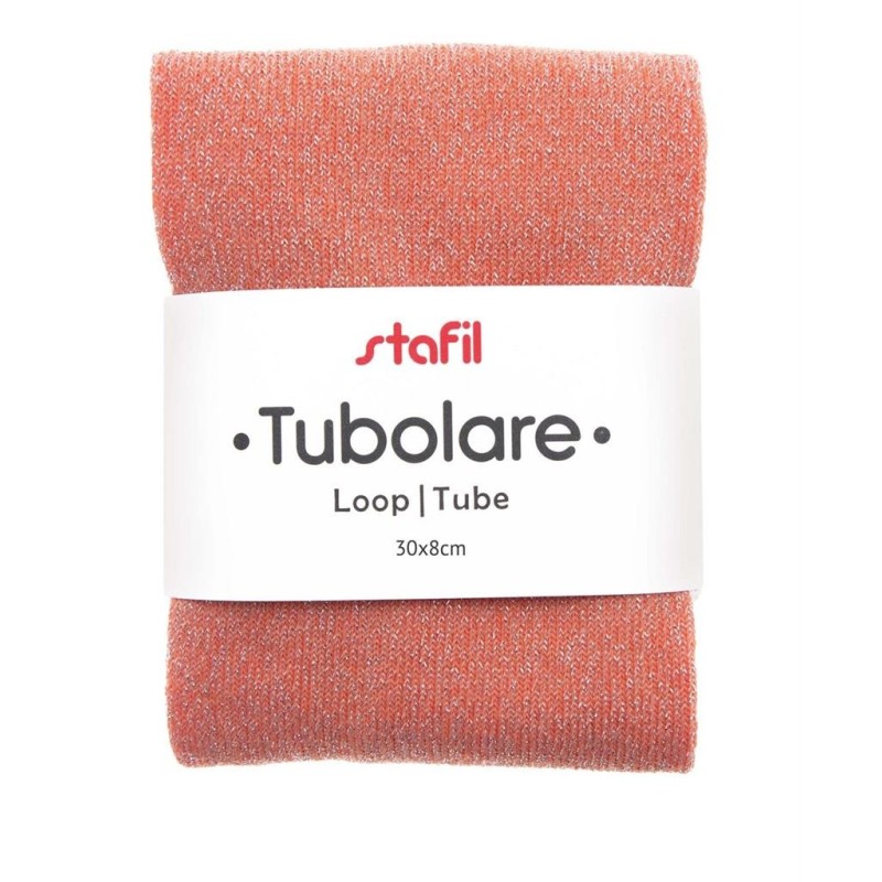 Tubolare Glitter Corallo - 30x8cm - Stafil