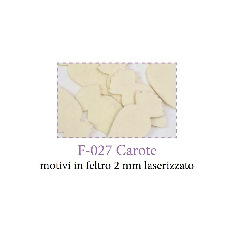Sagome Carote in Feltro 3cm - Idee per Creare F-027 pz10