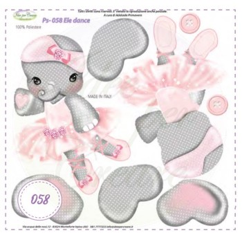 Pannello MINI Ps-058 Ele Dance Idee Per Creare 25x25cm Elefante