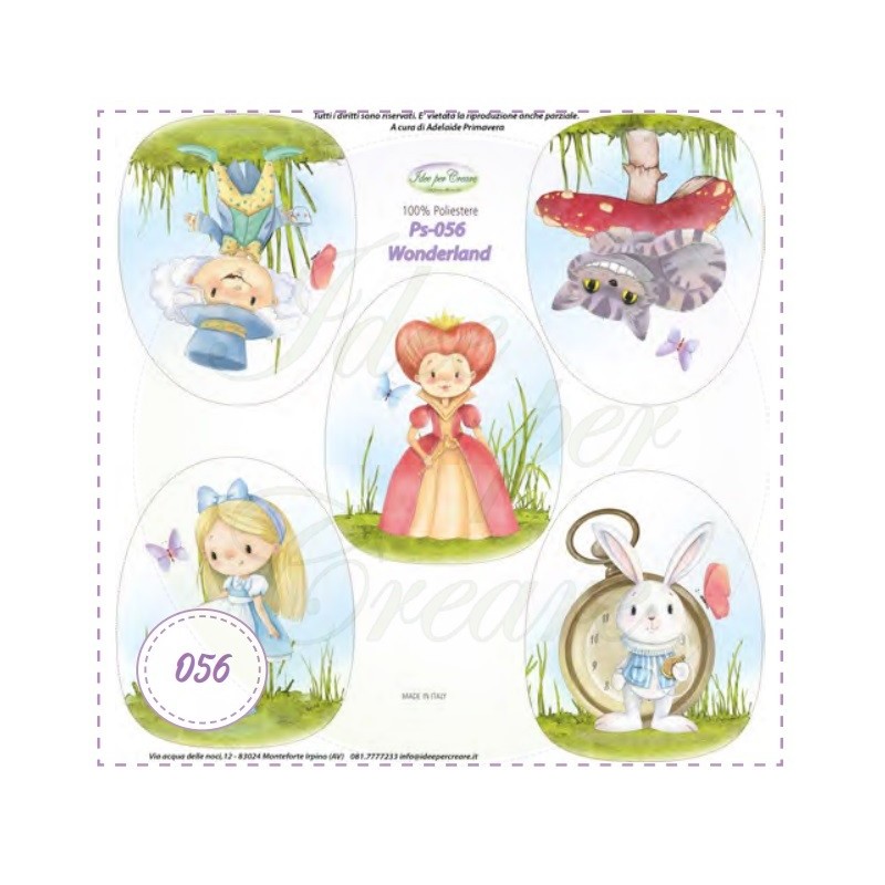 Pannello Alice MINI Ps-056 Wonderland Idee Per Creare 25x25cm