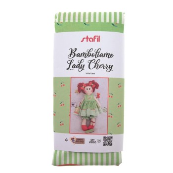Pannello Bamboliamo Lady Cherry - Tessuto Bambola Stafil 70x100cm