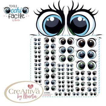 Occhi in Pannolenci - 3-1cm Foglio 25x22cm - Creattiva by Marta Z