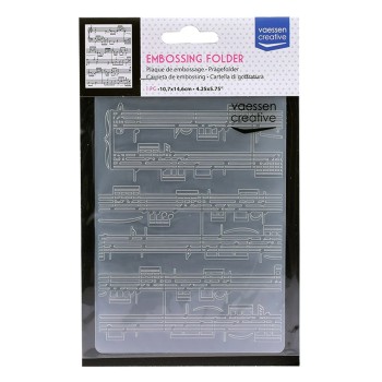 Embossing Musica - Vaessen Creative Embossing Spartito Musicale
