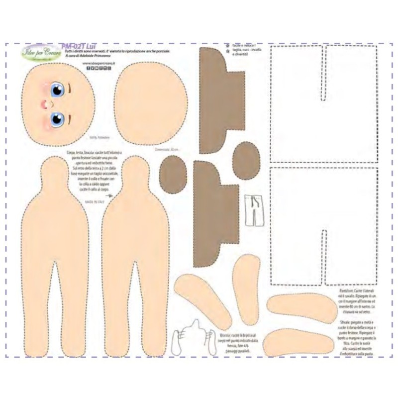 Pannello Bambola LUI Idee per Creare PM-021