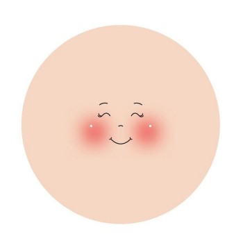 Faccina in Maglina "Becky" - Faccina per sfere da 4 e 5cm Stafil x3 pezzi