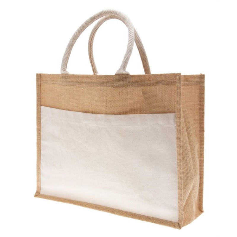 SHOPPER JUTA + TASCA COTONE 33x40x15cm