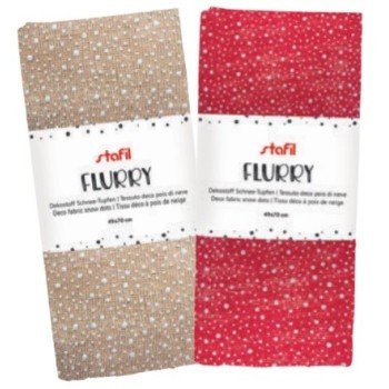 Tessuto FLURRY 50X70CM - Stafil Tessuto con Pois di Neve
