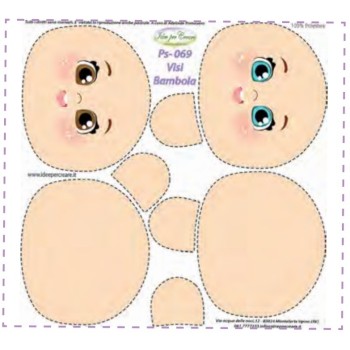 Pannello Visi Bambole Ps-069 Idee Per Creare 25x25cm