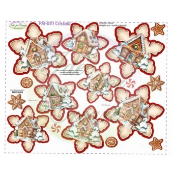 Pannello Cristalli Idee per Creare PM-031 Fiocchi di Neve con Casette