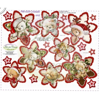 Pannello Cristalli Orsi Idee per Creare PM-039 Fiocchi di Neve con Orsetti