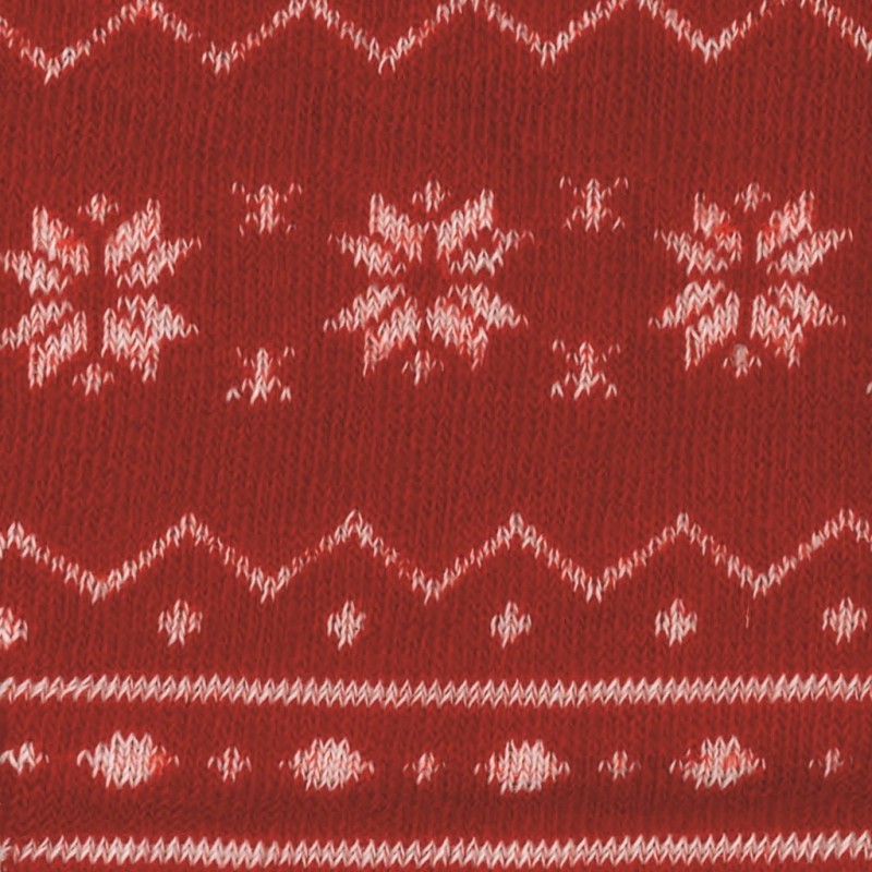 Tubolare Nordico - Rosso e Bianco - 30cm x 8cm - Tubolare Natalizio