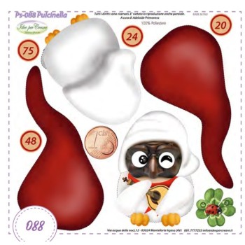 Pannello Pulcinella Ps-088 Idee Per Creare 25x25cm Portafortuna Corno