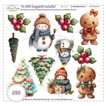 Pannello Soggetti Natalizi Ps-090 Idee Per Creare 25x25cm